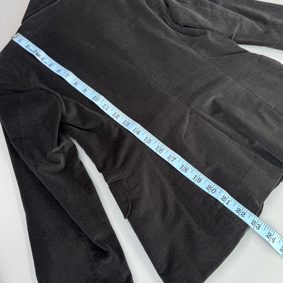 VINTAGE AKIABARA Velvet Corduroy Tailored Blazer XS Brown One Button Notch Lapel - Picture 13 of 15